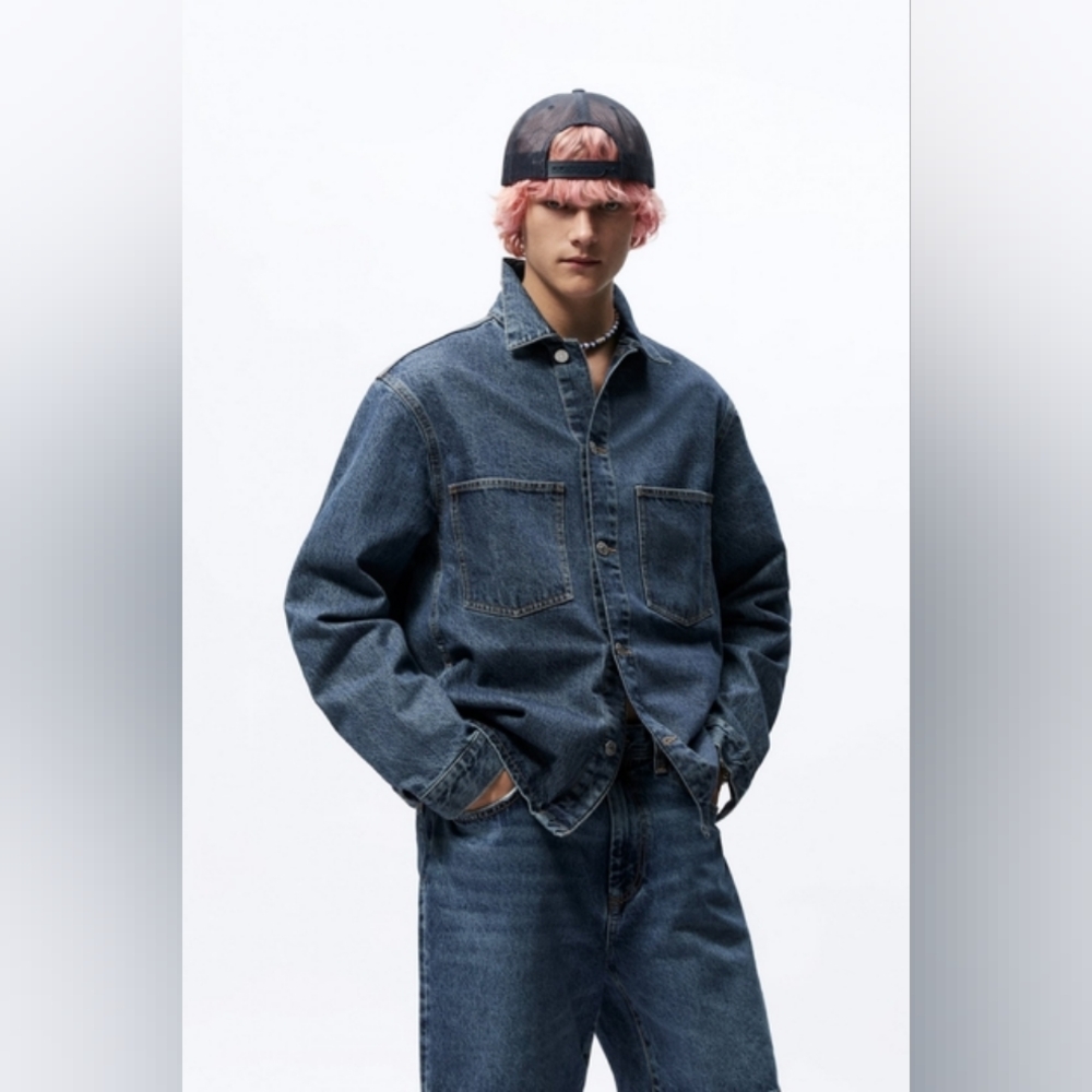 Zara Denim Shirt Jacket